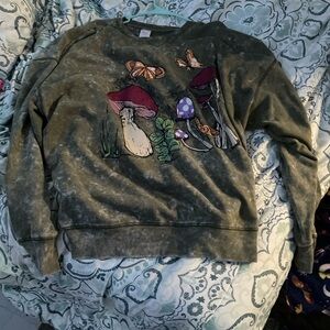 green mushroom crewneck